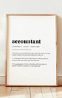 Definition Poster of Accountant on Gallery White background