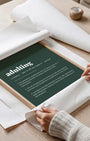 Definition Poster of Adulting on Emerald background