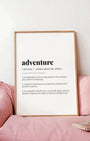 Definition Poster of Adventure on Gallery White background