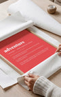 Definition Poster of Adventure on Strawberry background
