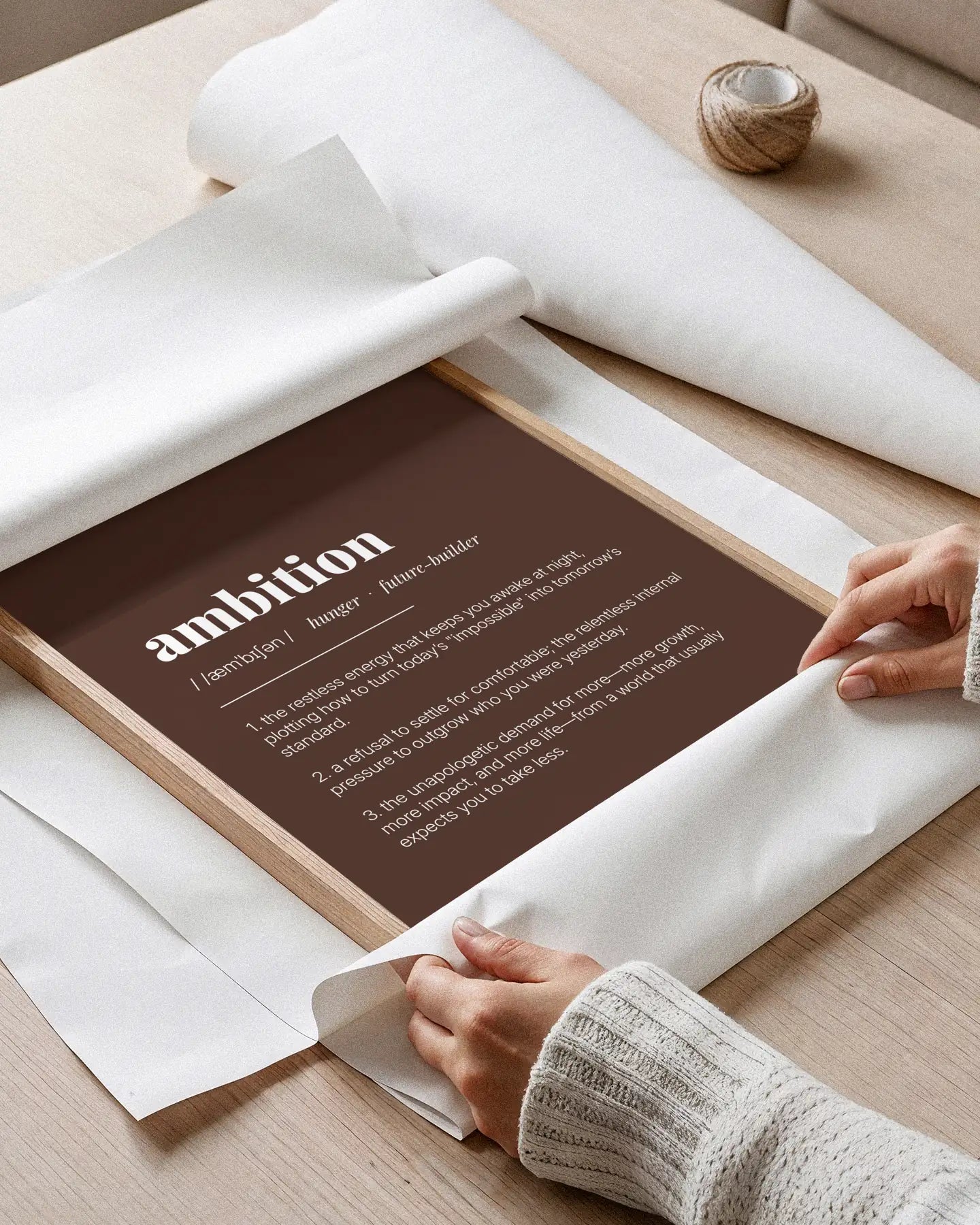 Definition Poster of Ambition on Espresso background