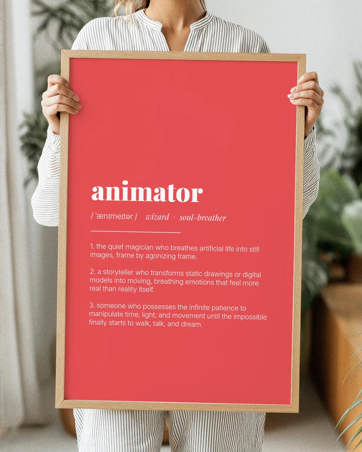 Definition Poster of Animator on Strawberry background