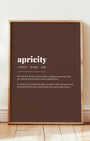 Definition Poster of Apricity on Espresso background