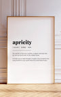 Definition Poster of Apricity on Gallery White background