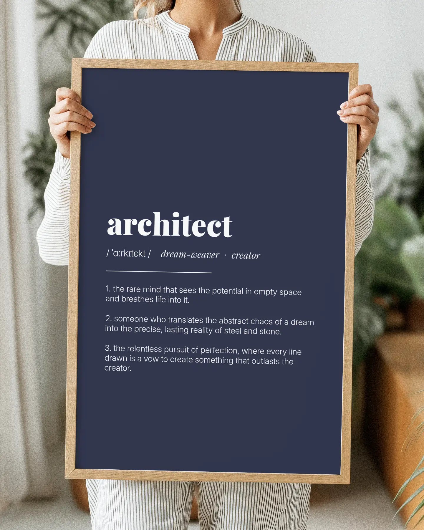Definition Poster of Architect on Deep Navy background