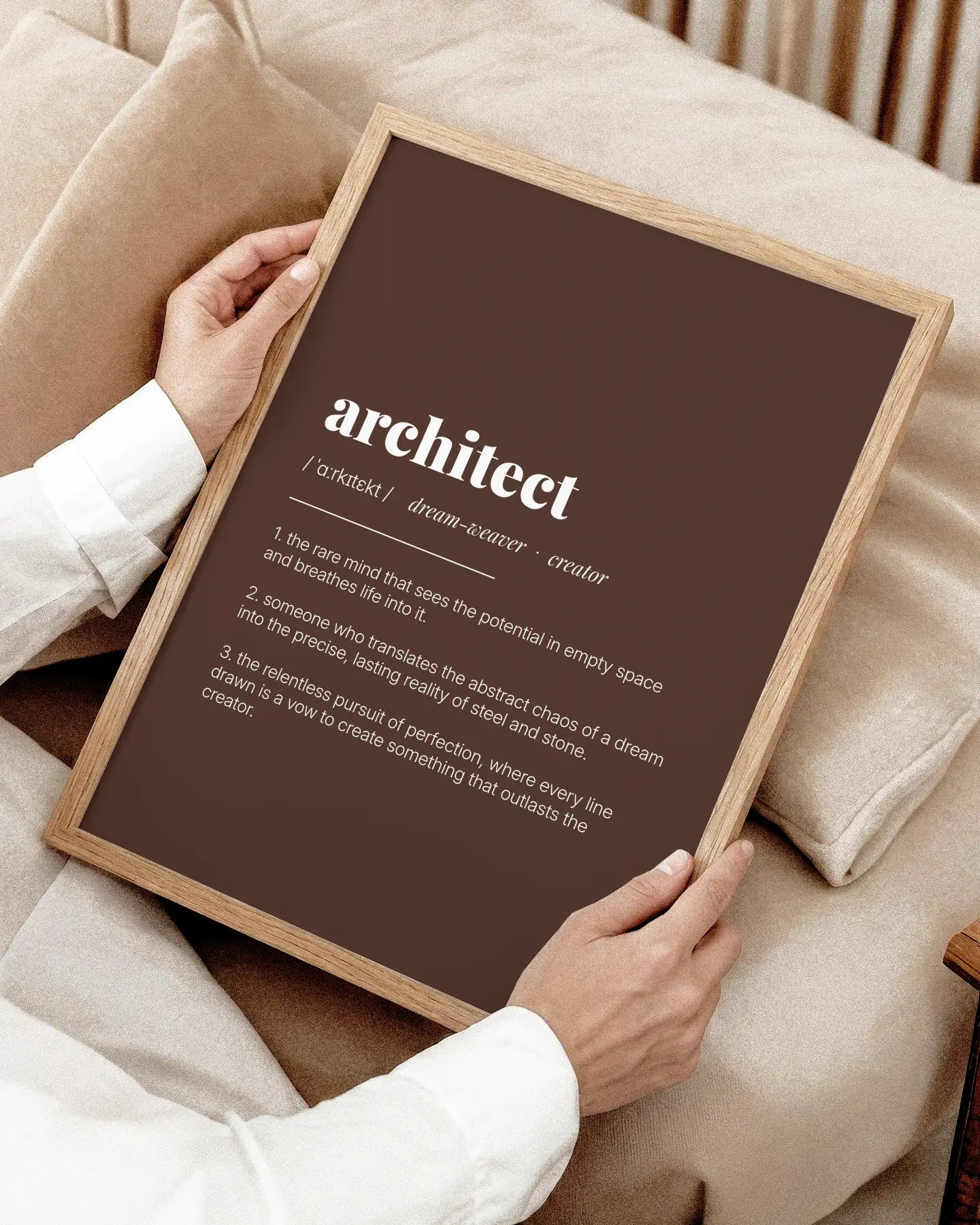 Definition Poster of Architect on Espresso background