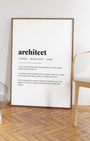 Definition Poster of Architect on Gallery White background