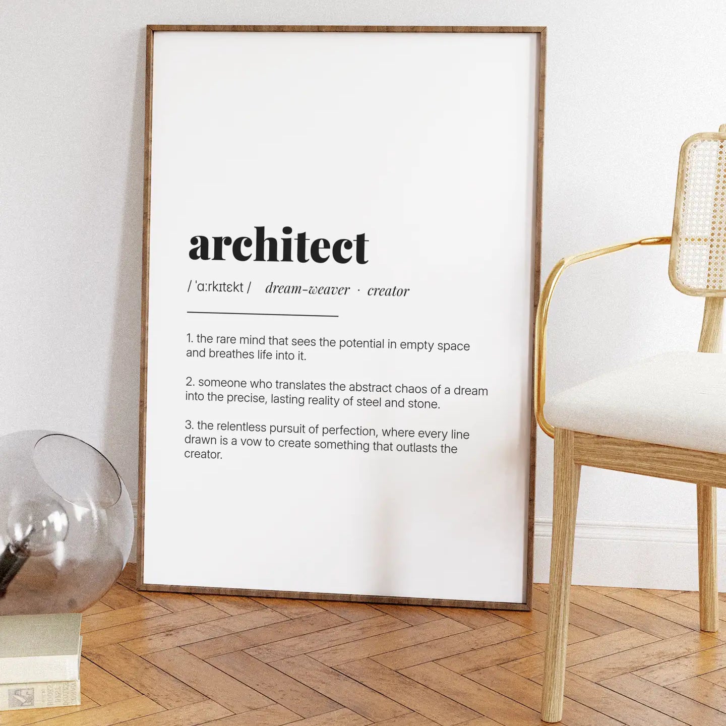 Definition Poster of Architect on Gallery White background