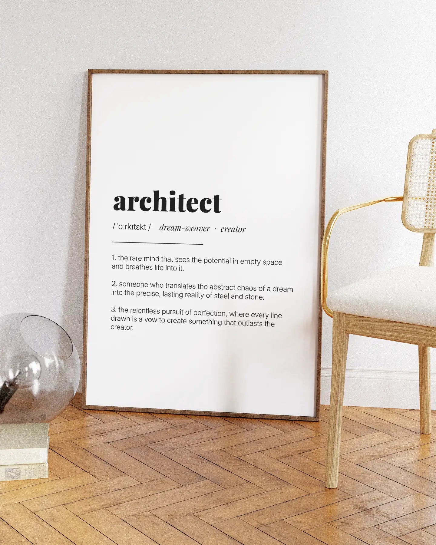 Definition Poster of Architect on Gallery White background
