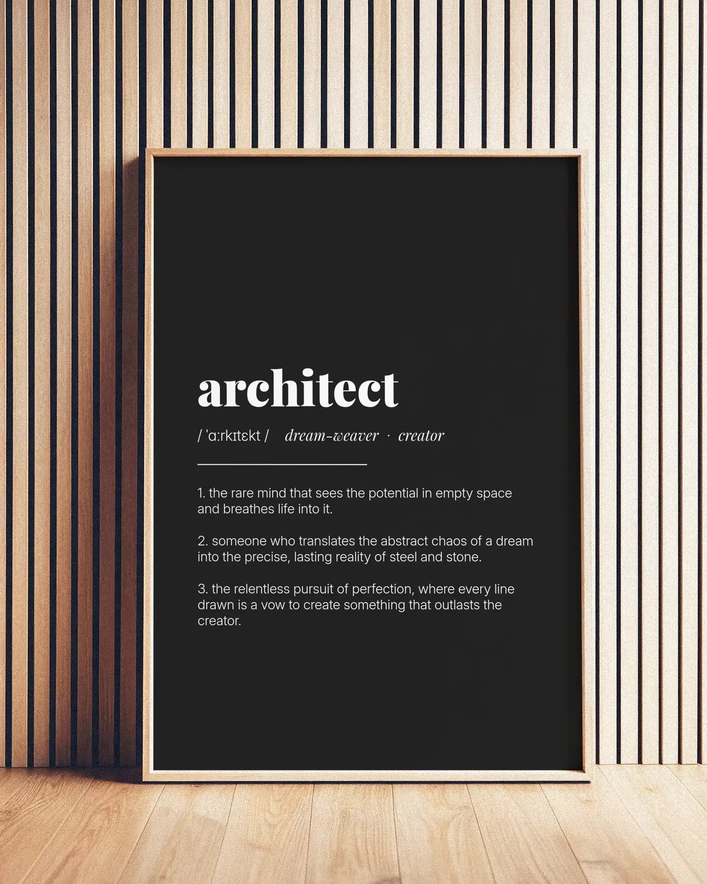 Definition Poster of Architect on Midnight Ink background