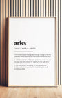 Definition Poster of Aries on Gallery White background