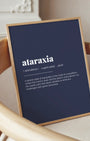 Definition Poster of Ataraxia on Deep Navy background