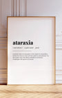 Definition Poster of Ataraxia on Gallery White background