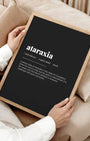 Definition Poster of Ataraxia on Midnight Ink background