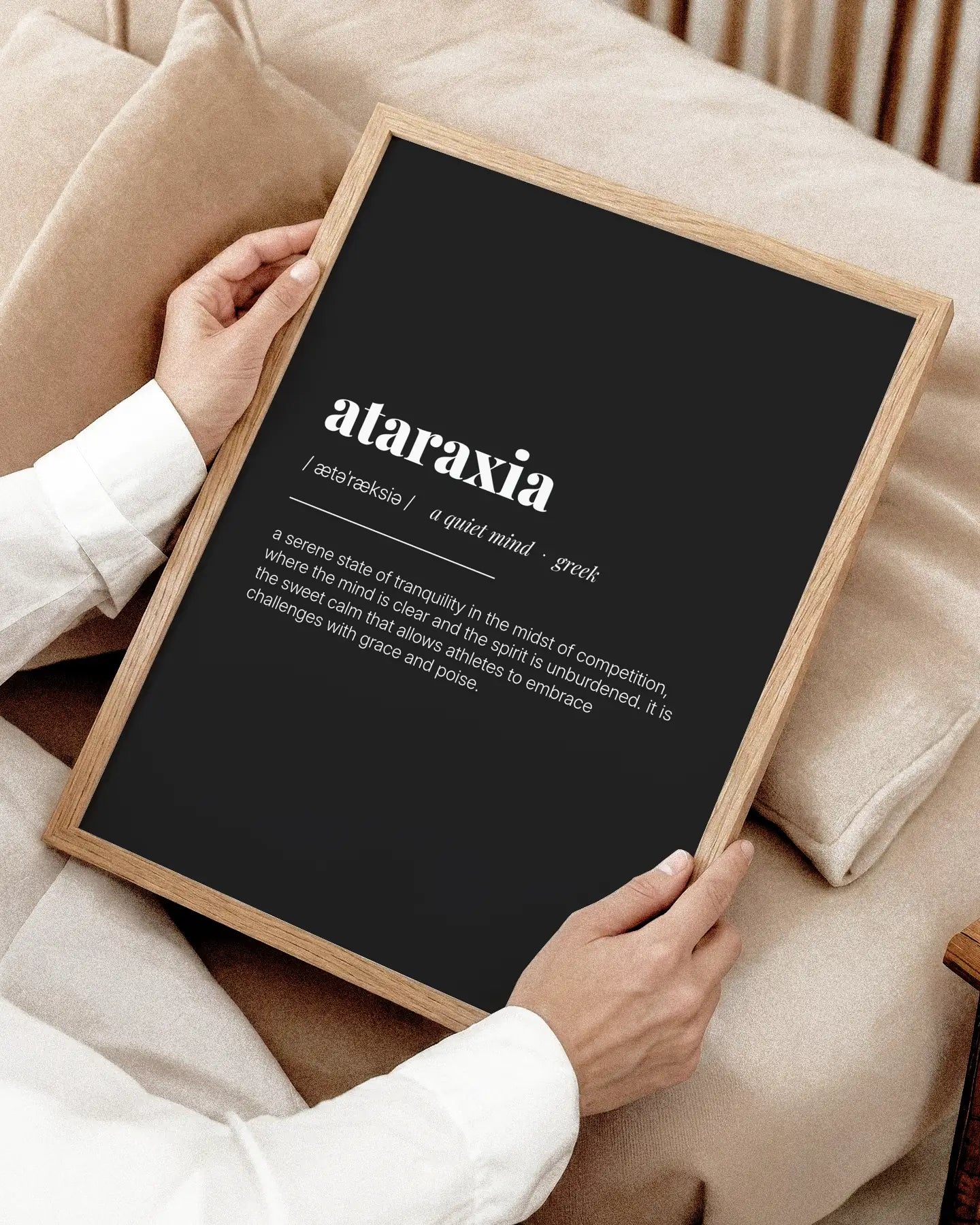 Definition Poster of Ataraxia on Midnight Ink background