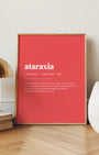 Definition Poster of Ataraxia on Strawberry background