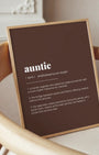 Definition Poster of Auntie on Espresso background