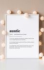 Definition Poster of Auntie on Gallery White background