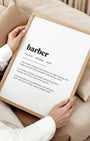 Definition Poster of Barber on Gallery White background