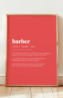 Definition Poster of Barber on Strawberry background