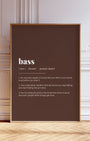 Definition Poster of Bass on Espresso background