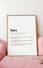 Definition Poster of Bass on Gallery White background