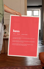 Definition Poster of Bass on Strawberry background