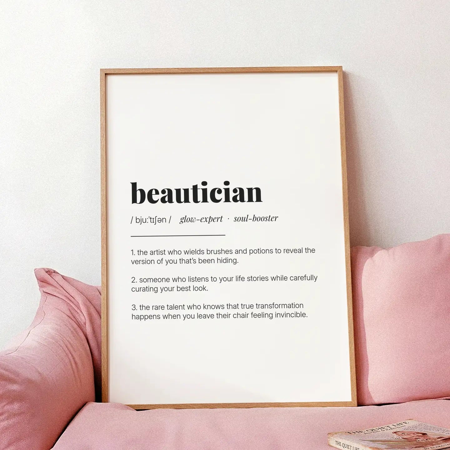 Definition Poster of Beautician on Gallery White background
