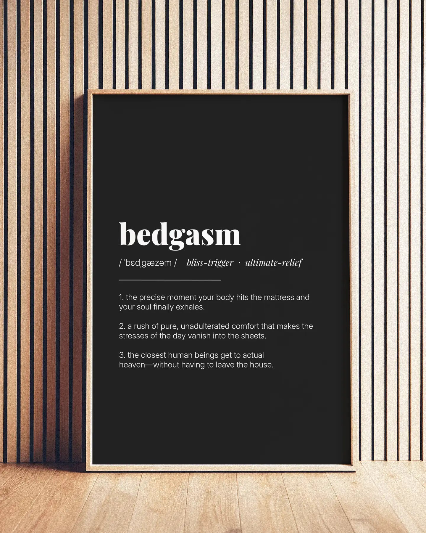 Definition Poster of Bedgasm on Midnight Ink background