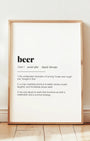 Definition Poster of Beer on Gallery White background