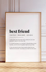 Definition Poster of Best Friend on Gallery White background