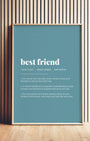 Definition Poster of Best Friend on Sea Glass background