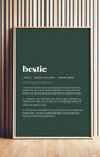 Definition Poster of Bestie on Emerald background