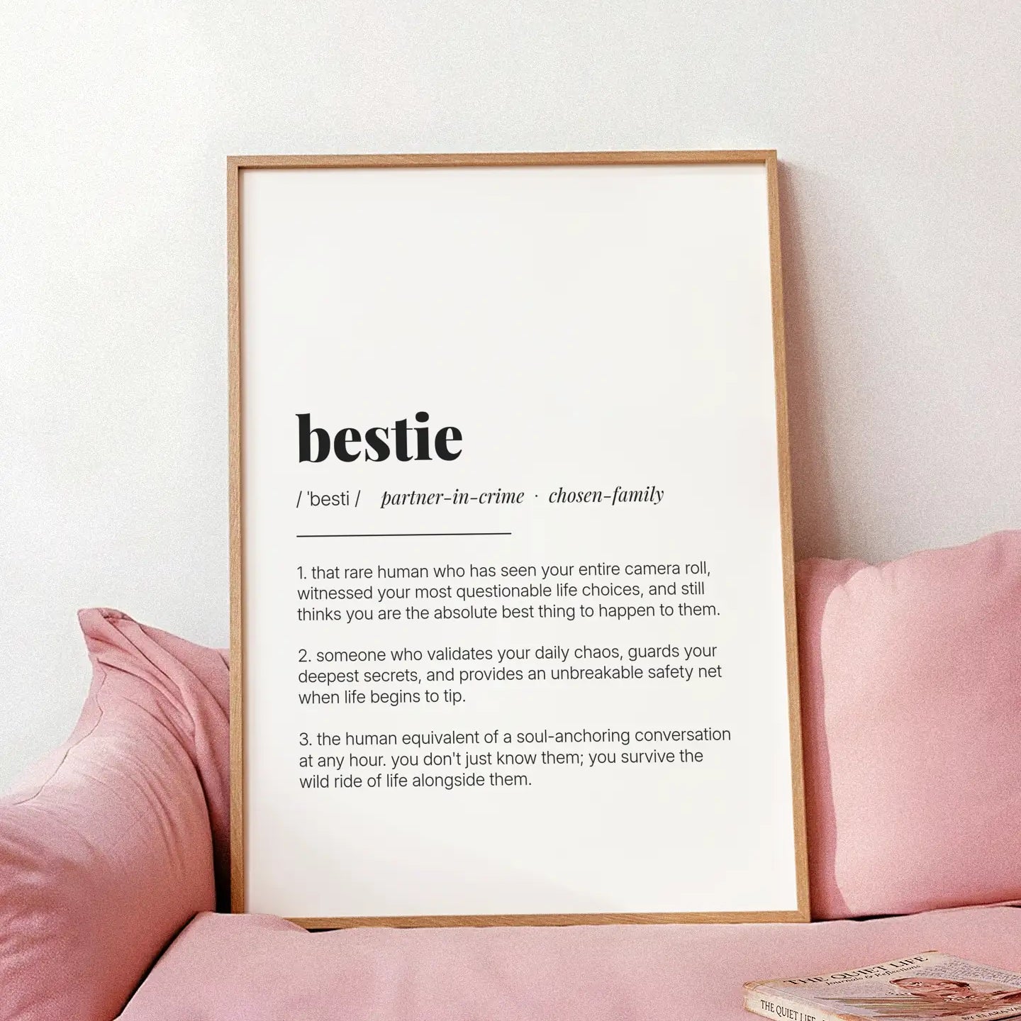 Definition Poster of Bestie on Gallery White background