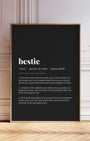 Definition Poster of Bestie on Midnight Ink background