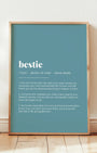 Definition Poster of Bestie on Sea Glass background