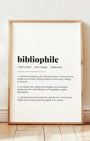 Definition Poster of Bibliophile on Gallery White background