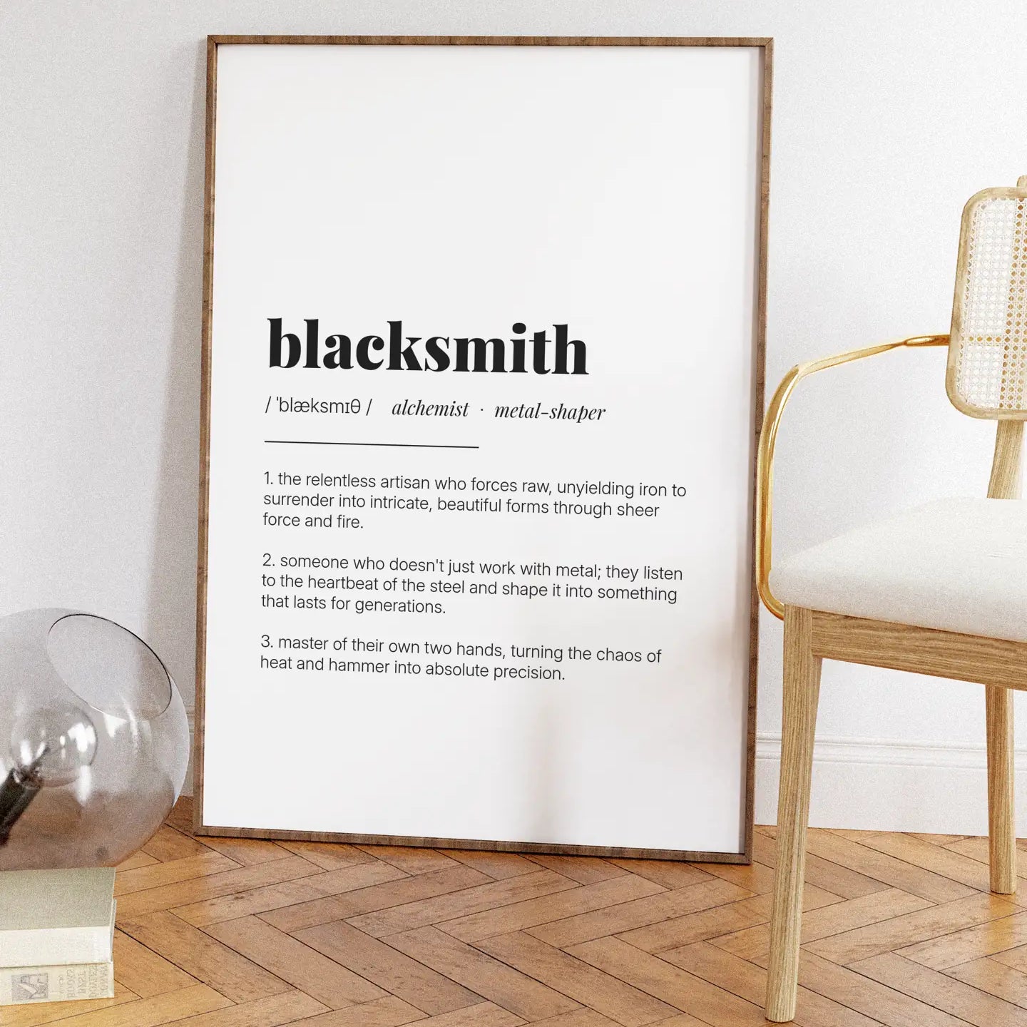 Definition Poster of Blacksmith on Gallery White background