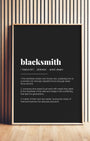 Definition Poster of Blacksmith on Midnight Ink background