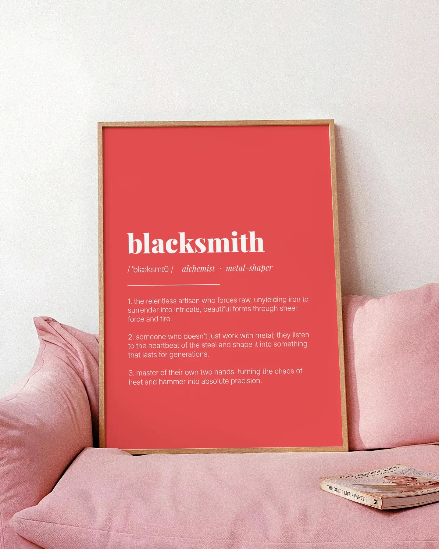 Definition Poster of Blacksmith on Strawberry background