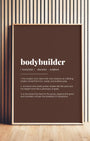 Definition Poster of Bodybuilder on Espresso background