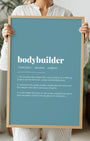 Definition Poster of Bodybuilder on Sea Glass background