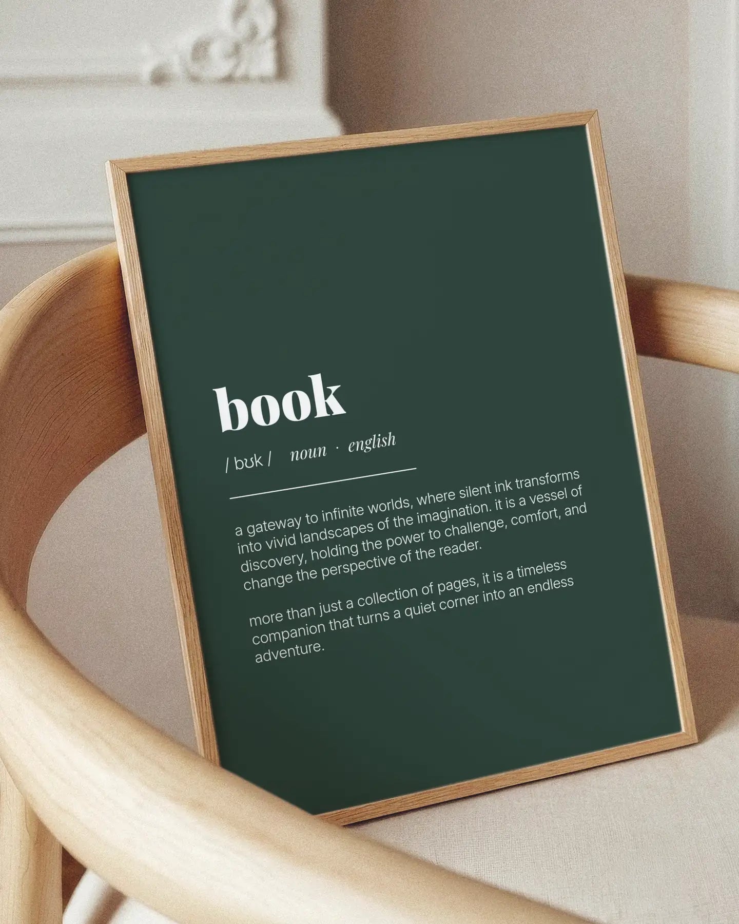 Definition Poster of Book on Emerald background