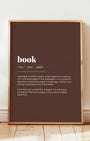 Definition Poster of Book on Espresso background