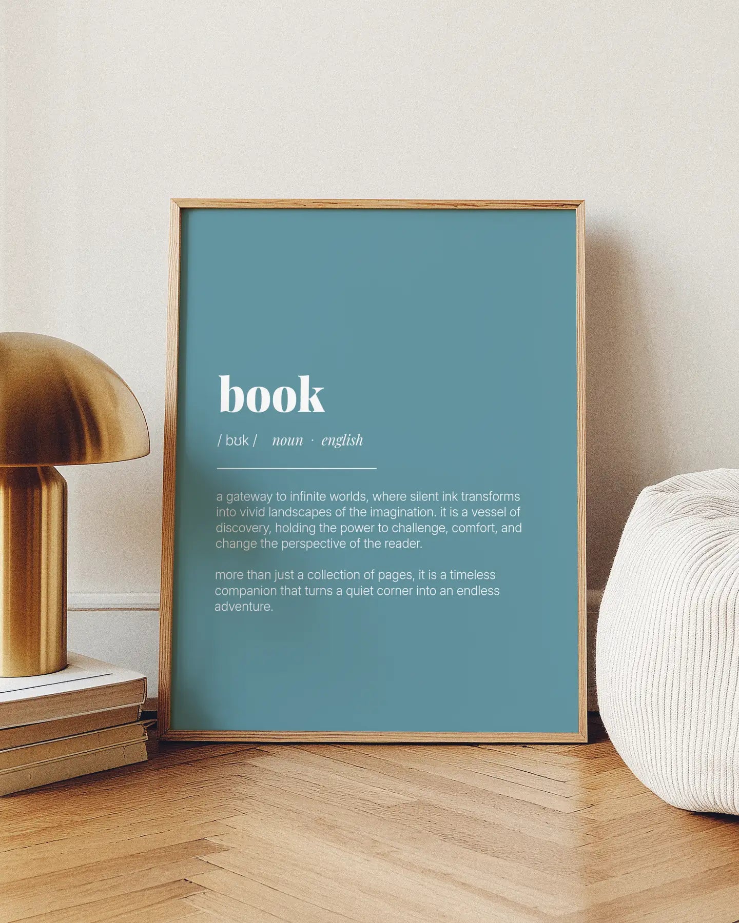 Definition Poster of Book on Sea Glass background