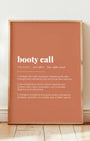 Definition Poster of Booty Call on Terracotta background