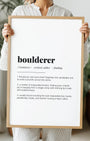 Definition Poster of Boulderer on Gallery White background