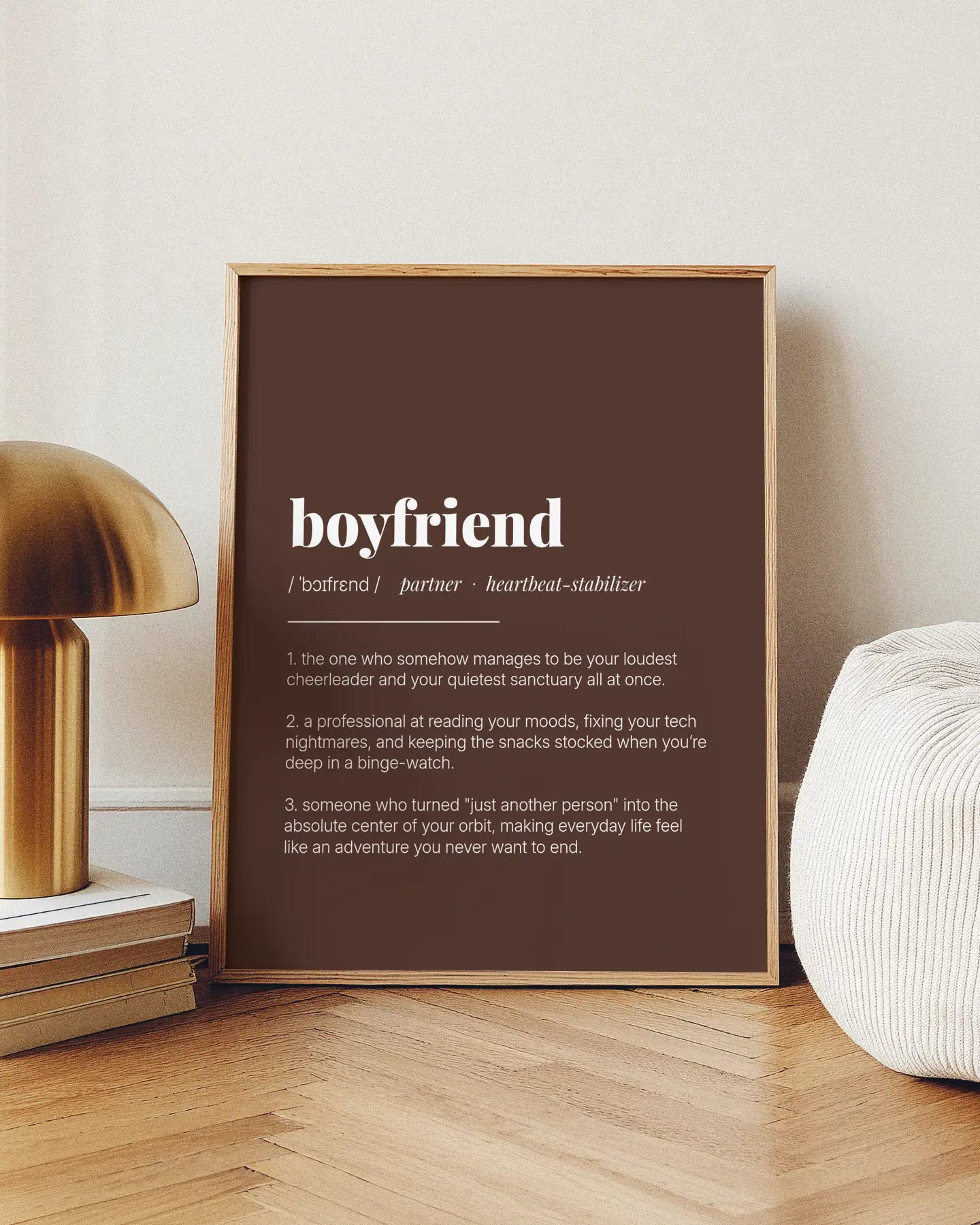 Definition Poster of Boyfriend on Espresso background