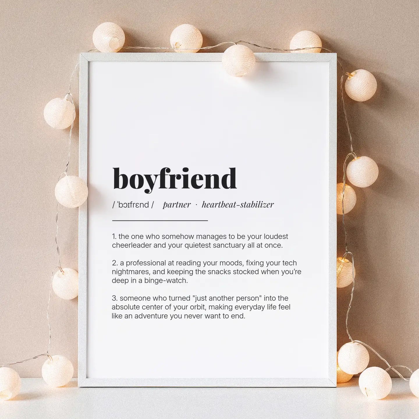 Definition Poster of Boyfriend on Gallery White background
