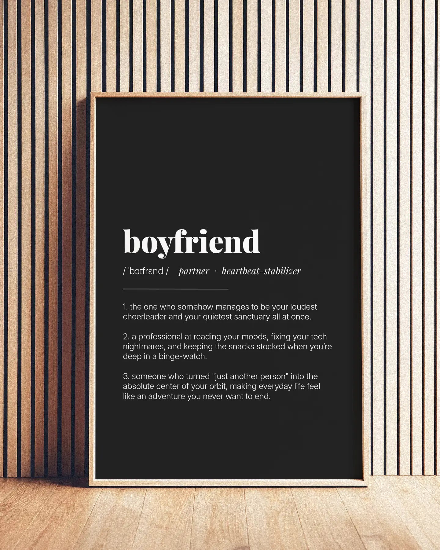 Definition Poster of Boyfriend on Midnight Ink background